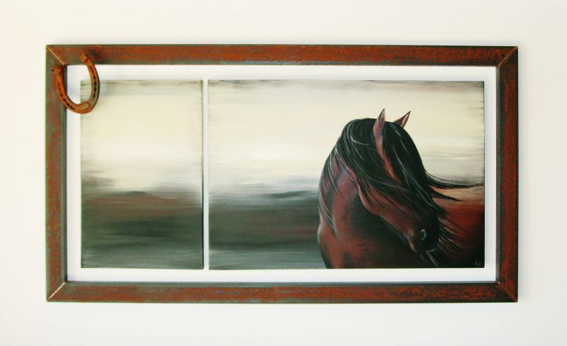 Pferd auf Leinwand mit Rahmen Pferd auf Leinwand mit Rahmen